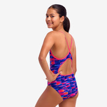 Girl's Funkita Warped Waves Diamond Back One Piece Swimsuit
