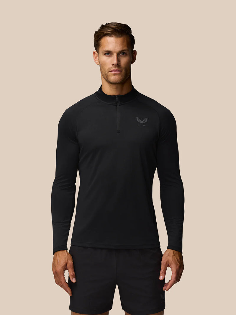 Mens Castore Adap1/4 Zip Long Sleeved Top