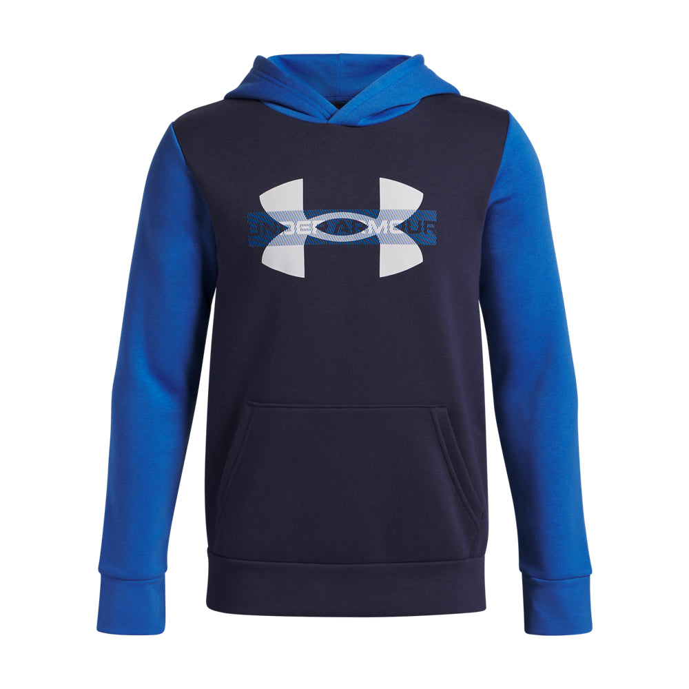 Boy's Under Armour Rival Fleece Colorblock Graphic Hoodie