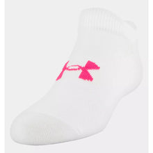 Girls Under Armour Essential No Show 6 Pack Socks- White