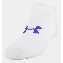 Girls Under Armour Essential No Show 6 Pack Socks- White