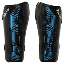 Precision Origin.0 Strap Shin Guards- Black/ Cyan