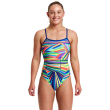 Womens Funkita Single Strap One Piece- Land Lines Swimsuit