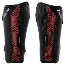 Precision Origin.0 Strap Shin Guards- Black/ Red
