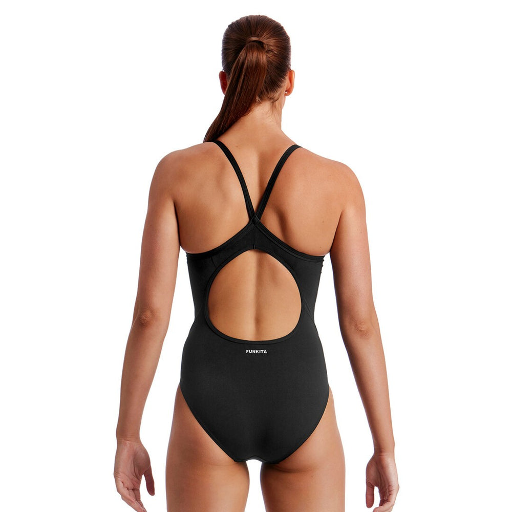 Women's Funkita Diamond Back One Piece Still Black