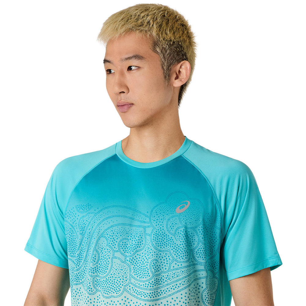 Mens Asics Road Fade Short Sleeve Top