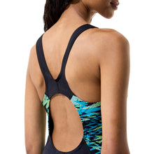 Women's Hyperboom Splice Muscleback Swimsuit Black/Green