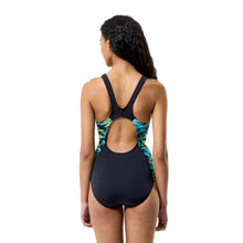 Women's Hyperboom Splice Muscleback Swimsuit Black/Green