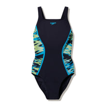 Women's Hyperboom Splice Muscleback Swimsuit Black/Green