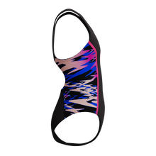 Girls Hyperboom Splice Muscleback Swimsuit Black/Pink