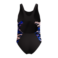 Girls Hyperboom Splice Muscleback Swimsuit Black/Pink