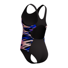 Girls Hyperboom Splice Muscleback Swimsuit Black/Pink