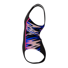 Girls Hyperboom Splice Muscleback Swimsuit Black/Pink