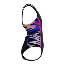 Girls Hyperboom Splice Muscleback Swimsuit Black/Pink