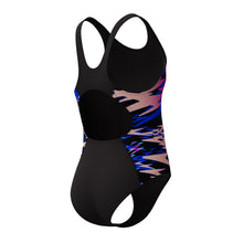 Girls Hyperboom Splice Muscleback Swimsuit Black/Pink