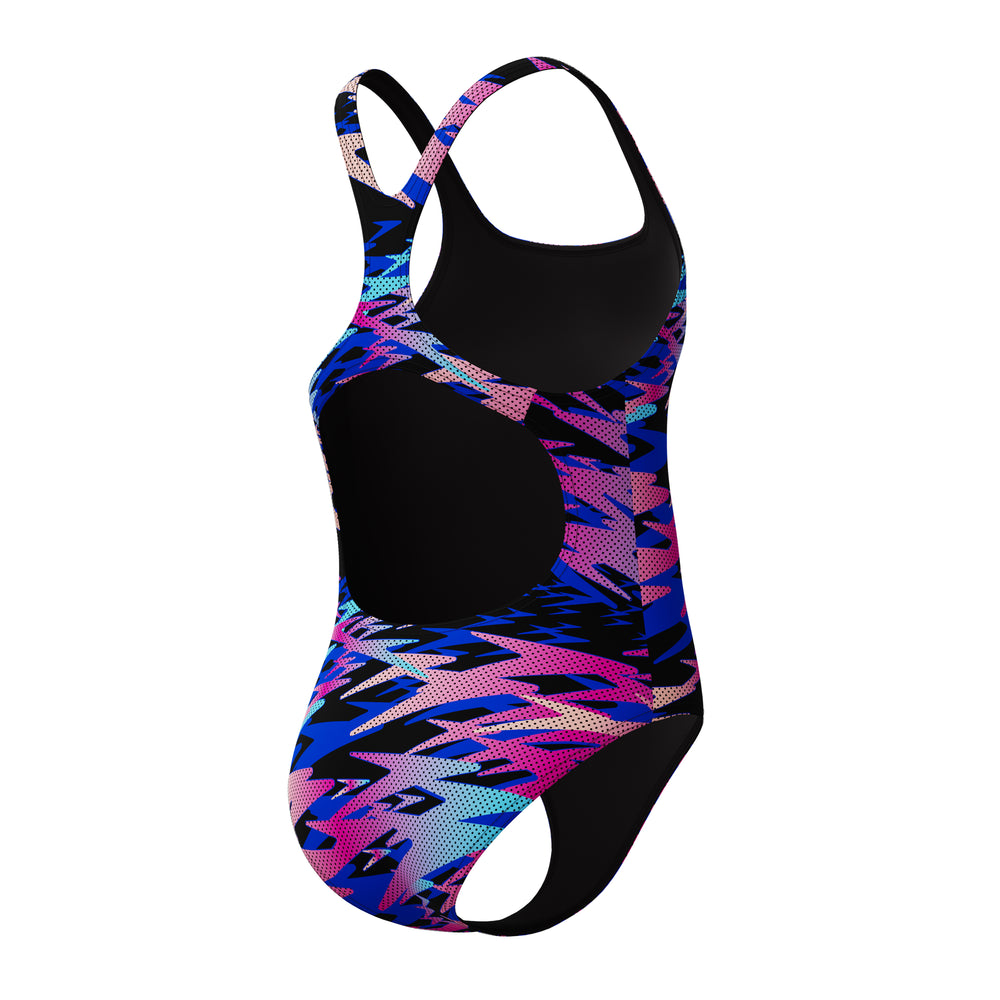 Girls Speedo Hyperboom Print Medalist Swimsuit