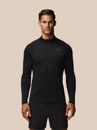 Mens Castore Adap1/4 Zip Long Sleeved Top