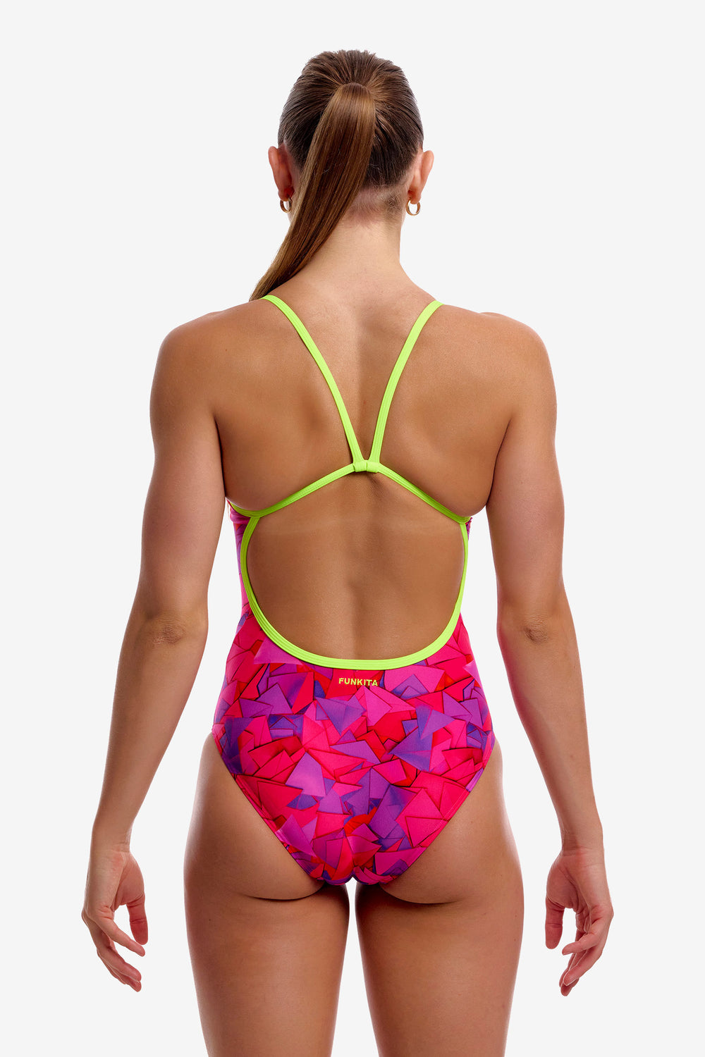 Ladies Funkita Diamond Secure One Piece - Try Pink