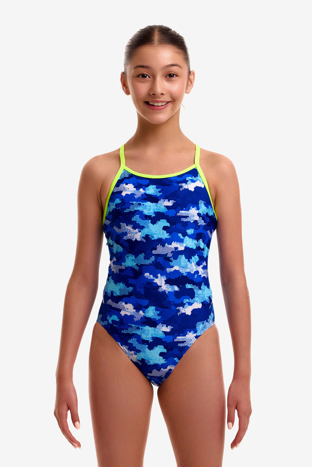 Girl's Funkita Diamond Back One Piece Clean Marine
