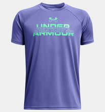 Boy's Under Armour Tech Split Wordmark Short Sleeve