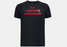 Boy's Under Armour Tech Split Wordmark Short Sleeve