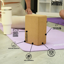 Urban Fitness Cork Yoga Brick (23x14x9cm)