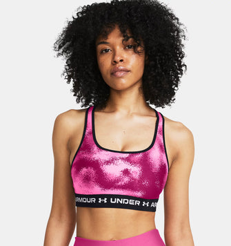 Women's Under Armour Mid Crossback Printed Sports Bra