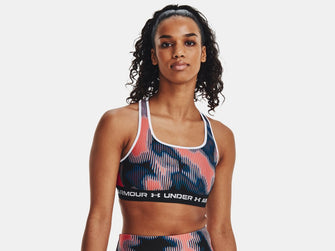 Women's Under Armour Mid Crossback Printed Sports Bra