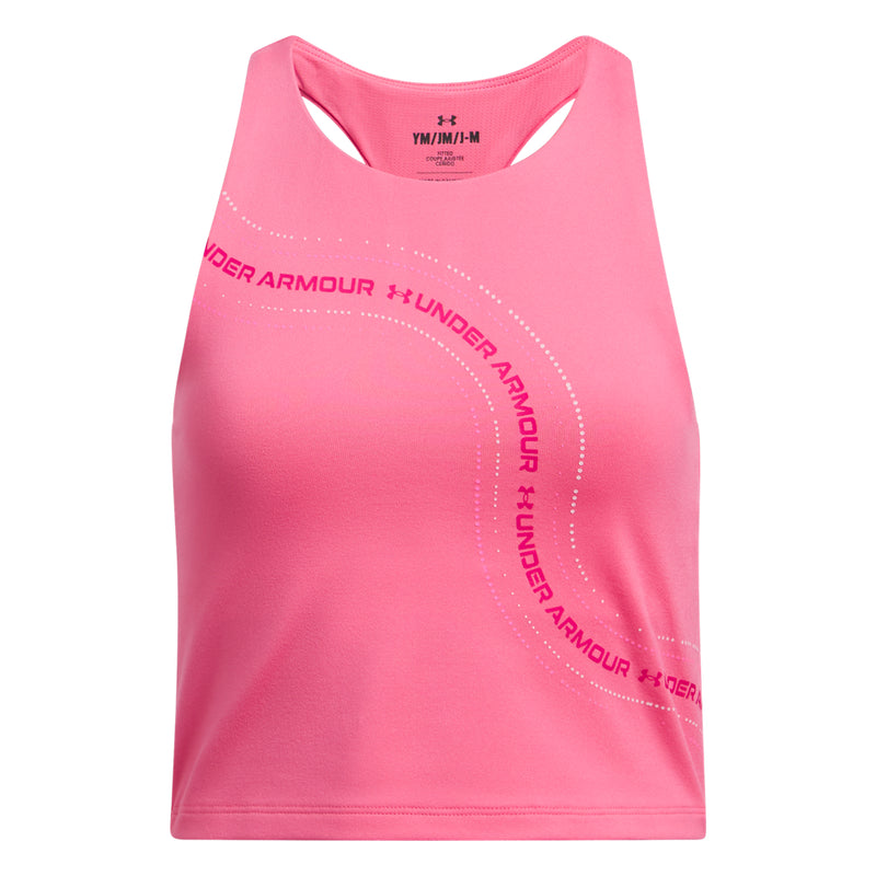 Girl's Under Armour Motion Branded Crop Tank