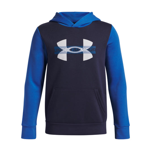 Boy's Under Armour Rival Fleece Colorblock Graphic Hoodie