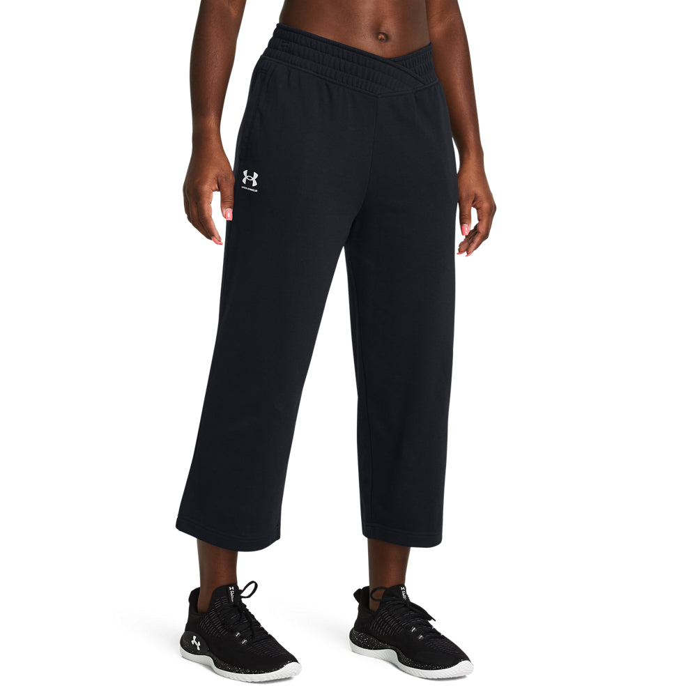 Women's Under Armour Rival Terry Wide Leg Crop Pants