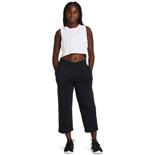 Women's Under Armour Rival Terry Wide Leg Crop Pants
