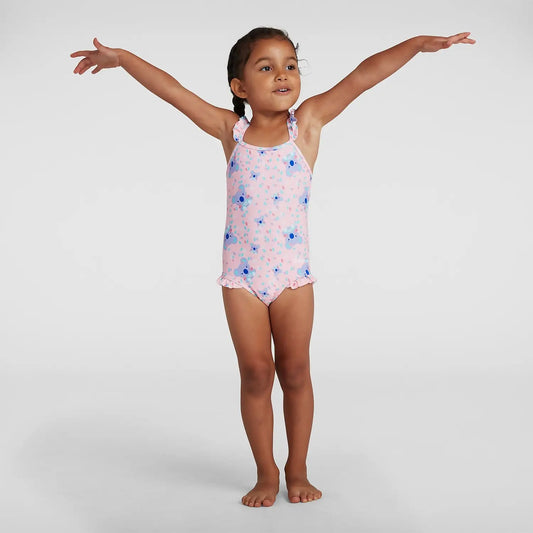 Girl's Speedo Koko Koala Allover Thinstrap Swimsuit Purple
