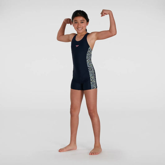 Girl's Speedo Printed Leaderback Legsuit