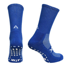 ATAK Shox Blue grip mid leg grip socks