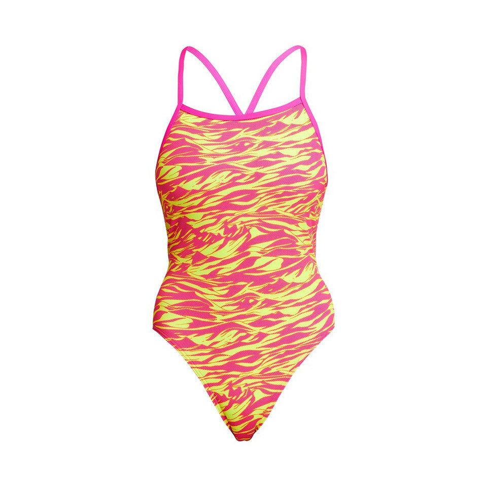 Womens Funkita Tie Me Tight- Snow Caps Swimsuit