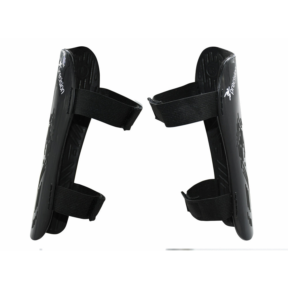 Precision Origin.0 Strap Shin Guards- Black/ Black