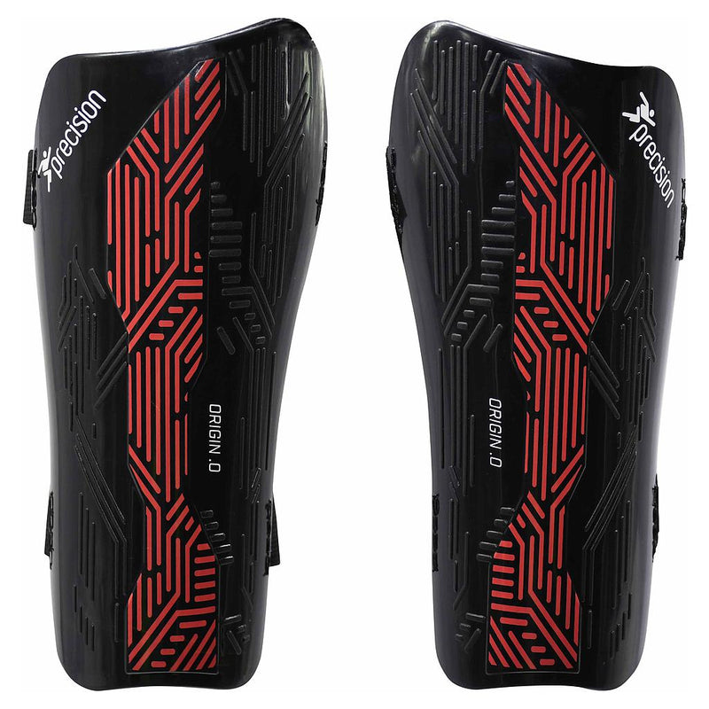 Precision Origin.0 Strap Shin Guards- Black/ Pink